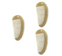 MAGICLULU 3 Piezas peine mini masajeador para mujer señoras masajeador portátil Peluquería cabello plancha pelo plancha frase planchas Cuerno yak plancha pelo Fluffer