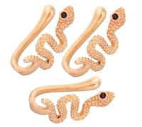 MAGICLULU 3 Piezas Pinza Nasal de Cobre, Serpiente, sin Perforación, Dorada | Uso Cómodo y Versátil, Estilo Elegante para Hombres y Mujeres, Joya Facial Metálica, Diseño Único