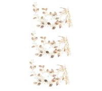 MAGICLULU 3 Piezas tocado novia decorativo accesorios para el cabello tocados novia para boda Accesorios novia tiara diadema nupcial boda delicada diadema lámina