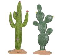 MAGICLULU 3 Series Cactus Artificiales Modelado Adentro Real Simulado Mirar Jacobo Decoración De Cactus De Oficina Adorno De Oficina De Polivinilo Green 2 Piezas X 3