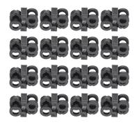 MAGICLULU 30 Piezas Hebilla de Cordón para Zapatos, Hebilla de Fijación de Cordones de Zapatos de Plástico Negro, Fácil de Usar, para Bota de Escalada y Correas de Zapatilla, Camping