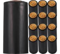 MAGICLULU 300 Tapones Termorretráctiles Negros de Pvc para Botellas de Vino Bordes Redondeados, Manteniendo Frescura y Ahorrando Espacio, Ideales para Embotellado Casero