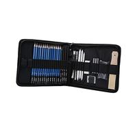 MAGICLULU 35piezas Lápices De Dibujo Profesional Bolsa De Almacenamiento Con Cremallera Kit De Herramientas De Dibujo Para Estudiantes Y Artistas