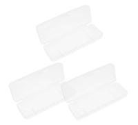 MAGICLULU 3piezas Caja Portátil De Plástico Transparente para Afeitadoras Estuche De Viaje Almacenamiento De Utensilios De Aseo