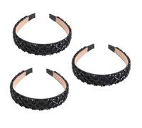MAGICLULU 3piezas Diadema De Imitación Para Mujer Accesorio De y Chic y Color Negro Interior Aleatorio