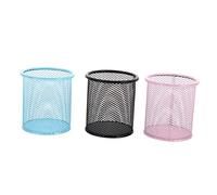 MAGICLULU 3piezas Portalápices De Metal Redondo Bote Para Lápices y Bolígrafos Contenedor De Almacenamiento De Papelería Para Escritorio