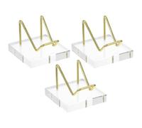 MAGICLULU 3piezas Soporte Acrílico Transparente para Piedras Pequeñas Base Estable de Metal y Acrílico Expositor de Minerales y Gemas para Hogar y Oficina