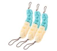 MAGICLULU 3piezas Toalla de Baño Exfoliante de Espalda con Asa de Cuerda Esponja de Malla Trenzada para Ducha para Hombres y Mujeres el Baño