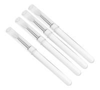 MAGICLULU 4 Aplicadores de Bálsamo Labial de Silicona con Tapa, Suaves al Tacto y Fáciles de Llevar, Ideales para Maquillaje y Uso Diario en Bolso o Cartera