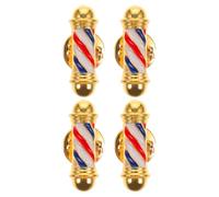 MAGICLULU 4 Broches de Peluquero Emblema de Aleación Chapada, Estilo Vintage y Diseño Giratorio, para Uniforme y Uso Profesional en Barberías