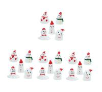 MAGICLULU 4 Juegos Adornos Navideños De Muñeco De Nieve para Jardinería Paisajismo Miniaccesorios En Maceta Microadornos para Paisajes Estilo Mixto 5 Piezas/Juego Figuras 5 Piezas * 4