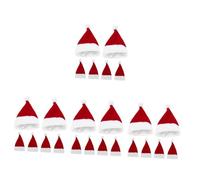 MAGICLULU 4 Juegos Christmas Hat Sombreros Navideños Gorro Santa Claus Mini Tapa Guirnalda Mini Gorro De Navidad Candy Cover Cubierta De De Piruleta Tela De Terciopelo 10 Uds * 4