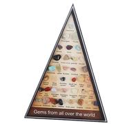 MAGICLULU 4 Juegos Conjunto de muestras minerales de piedra de ágata de cristal natural decoración de piedras minerales modelo de enseñanza de las ciencias ornamento figuras colectivas joya