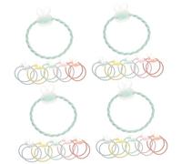 MAGICLULU 4 Juegos De Coleteros Elásticos Cómodos Para El Cabello Mini Bandas Para El Cabello Para Mujeres Y Niñas 20 Unidades X 4