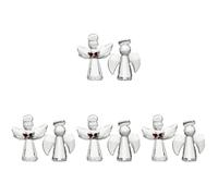 MAGICLULU 4 Juegos Estatua De Alas De Ángel De Cristal Transparente Figuras De Hadas Modelo De Estatua De Ángel Conmemorativo Colgante Figura De Ángel Broche De Disfraz De 2 Piezas * 4