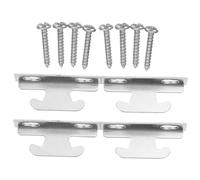 MAGICLULU 4 Juegos Soporte De Barra De Cortina Soportes De Barra De Cortina Apoyo Montar Titulares Pañería Cortinas Colgante Soportes De Riel De Cortina Vara Silver Planchar