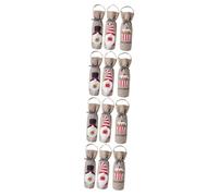 MAGICLULU 4 Juegos Tapa De Botella De Vino Copas De Vino Manga De Vino De Santa Navideños Christmas Pequeñas Tapas De Vino Tapas De Botellas De Navidad Lino 3 Piezas * 4