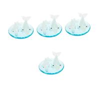 MAGICLULU 4 Piezas Adornos De Delfines Decoración del Delfín Adorno De Mesa Favores De Fiesta De Delfines Mini Babosa Criatura Beto Boda Adorno De Delfines Delfín De Cristal Azul Vidrio