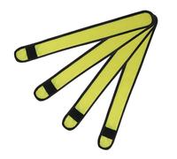 MAGICLULU 4 Piezas Bandas de Seguridad LED para Patas de Caballo Amarillas, Resistentes y Reflectantes para Entrenamiento Ecuestre y Actividades al Aire Libre