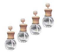 MAGICLULU 4 Piezas Botella De Perfume Ambientador Automatico Clip De Coche De Aroma Botella Automática Clips De Fragancia De Salida De Ventilación Abrazaderas De Aromaterapia Vidrio