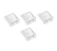 MAGICLULU 4 Piezas Caja Protectora Autoadhesiva para Interruptores Tipo Unidades Transparentes Resistente al Agua y Salpicaduras Fácil Instalación sin Desmontaje Caja de Enchufe para Pared