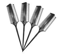 MAGICLULU 4 piezas Cepillos para Peinar Cabello Balayage Doble Cara con Cerdas Cortas Resistentes al Calor Diseño Ergonómico para Hombres y Mujeres Salón de Belleza