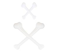 MAGICLULU 4 Piezas Decoración de Halloween Huesos Falsos de Plástico Reutilizables Esqueleto Humano Realista para Fiesta Temática y Bromas Espeluznantes