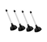 MAGICLULU 4 Piezas Desatascador de Inodoro y Fregadero Bomba de Presión de Goma Resistente Mango Ergonómico para Desatascar Tuberías y Desagües Baño y Cocina