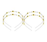 MAGICLULU 4 Piezas diadema de flores de sol accesorios para el cabello de mujer diadema de niñas tiara accesorio para el cabello para mujer aro de pelo las flores Decorar piedra pómez