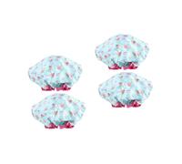 MAGICLULU 4 Piezas Gorro De Baño Gorras Impermeables Gorro De Ducha De Doble Capa Gorro De Champú Gorros De Baño Para Envolturas Para La Cabeza Para Las Mujeres Lindos Gorros De Ducha