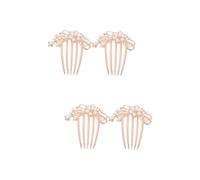 MAGICLULU 4 Piezas peine de novia peine de de diamantes de imitación pinzas para el cabello de boda para novias tiara peines de novia peines de las flores sombrerería viajar