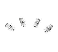 MAGICLULU 4 piezas Printer Accessories Double Head Aluminum Alloy Pulleys Teeth Transmission Wheel Compatible With Printers