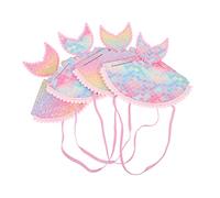 MAGICLULU 4 Piezas Sombrero De Cumpleaños De Sirena Tiara De Sirena Decoraciones De Cumpleaños Para Niñas Sombrero De Pastel De Cumpleaños Sombreros Para Fiesta Azul Colorful Sintió