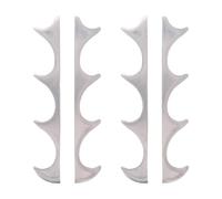 MAGICLULU 4 Piezas Soporte de Repuesto para Tumbona Ajuste de 4 Posiciones | Aluminio Plata, Conector de Cuatro Dientes y Bloqueo Seguro, para Silla Plegable Exterior y Camping