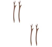 MAGICLULU 4 Piezas tocado hecho a mano broche de pelo pinzas para el cabello a granel tiara pasadores de pelo sombreros de estilo étnico horquilla de madera costumbre sombrerería