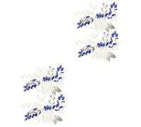 MAGICLULU 4 Piezas tocados de novia hair topper tiaras de novia accesorios para el cabello de boda de accesorios para el cabello de novia peine lateral de cristal peineta de boda 1
