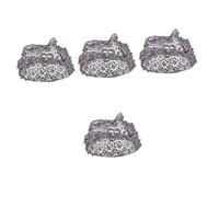 MAGICLULU 4 Piezas venda turbantes para el cabello para mujeres banda para el cabello deportiva coleteros scrunchies decoración retro diadema encaje hueco artificiales decorativas