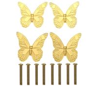 MAGICLULU 4 Pomos para Armarios y Cajones de Aleación de Zinc, Tiradores Vintage Color Dorado Envejecido, Gran Tamaño 32 Mm de Distancia entre Orificios, Adecuado para Muebles y Decoración