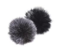 MAGICLULU 4 Protectores de Solapa para Micrófono Mini Tela de Peluche, Reducción de Ruido y Absorción para Entrevistas y Discursos al Aire Libre
