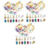 MAGICLULU 450 Piezas anillo de pelo rastas accesorios para trenzar rastas joyas para el cabello accesorios para trenzas hair clips accesorios para el cabello para trenzas joyería de trenzado