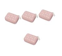 MAGICLULU 4piezas Bolsa De Maquillaje De y Práctica con Espejo Organizador De Cosméticos y Lápices Labiales para Mujeres Neceser De