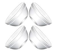 MAGICLULU 4piezas Cuencos Transparentes de Vidrio Multiusos para Servir Postres y Comidas Resistentes Altas Temperaturas para Cocina Hogar