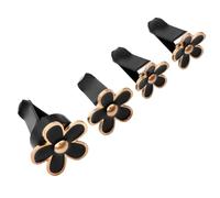 MAGICLULU 4Piezas Difusor Metal Flor Para Decoración De Automóviles Adorno Interior Automático Para Fiestas y Cumpleaños Instalación