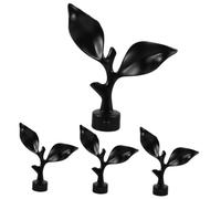 MAGICLULU 4piezas Remates Barra Cortinas De Hierro Artístico Negro Mate Tapones Finales Prácticos para Barra Forja Sin Tornillos Accesorios Decorativos para Cortinas