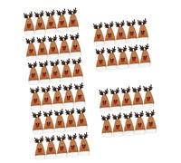 MAGICLULU 5 Juegos Tapa De Botella De Vino De Alce Bolsas De Cubiertos De Navidad Bolsas De Dulces De Navidad Botellas Decoración De Mesa De Comedor De Navidad Gorras Paño Brown 10 Uds * 5