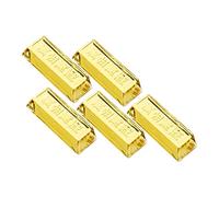 MAGICLULU 5 Piezas De Adornos De Lingotes Y Ladrillos De Oro De 24K para Manualidades Decoración De Mesa De Comedor De Imitación