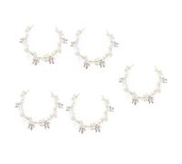 MAGICLULU 5 Piezas Diadema de y diamantes diadema de flores de boda joyas para el cabello tiara tocados de novia para boda tocado de para novia tejer Venda cabeza de flor niño