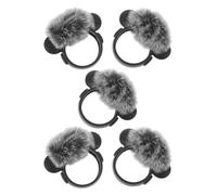 MAGICLULU 5 Piezas Furry Microphone Windscreen Cover Lightweight Lavalier Mic Wind Muff Noise Windshield For Outdoor Dust Protection And Quick Installation