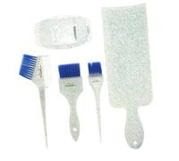MAGICLULU 5 Piezas herramienta para teñir el cabello barber tools peluquería tazones transparentes para mezclar herramientas para teñir el cabello cepillo para teñir el cabello escarchado