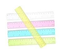 MAGICLULU 5 piezas Reglas de Plástico Coloridas Flexibles para Dibujo Técnico Escolar y Oficina Herramientas Precisas para Estudiantes y Profesionales